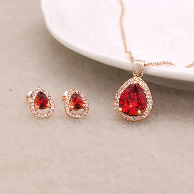 Zircon Jewelry Set Lenas Jewelry Emporium