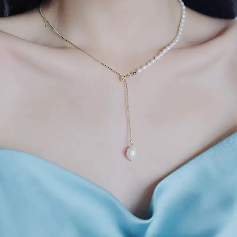 Pearl Chain Necklace Lenas Jewelry Emporium